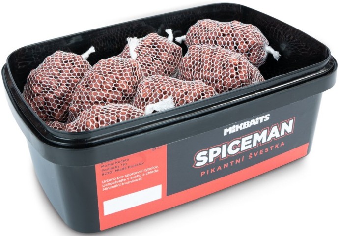 15kom - Napunjene Mrežice Mikbaits Spiceman PVA Bomb Pikantní Švestka