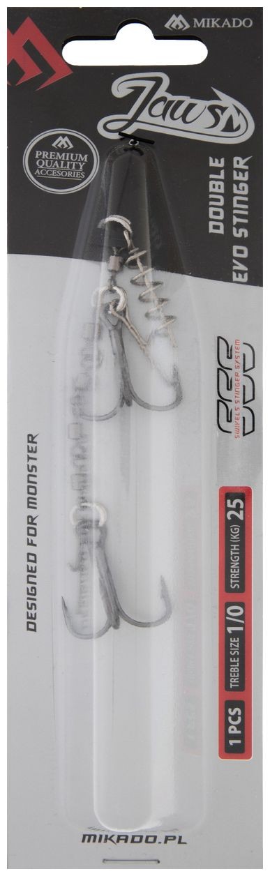 1kom - Trostruke udice Stinger Mikado Jaws Double Evo