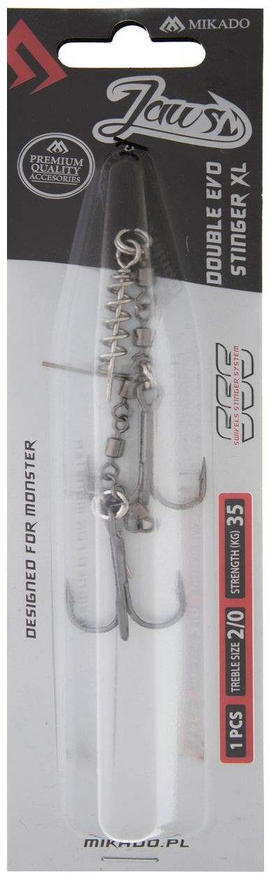 1kom - Trostruke udice Stinger Mikado Jaws Double Evo