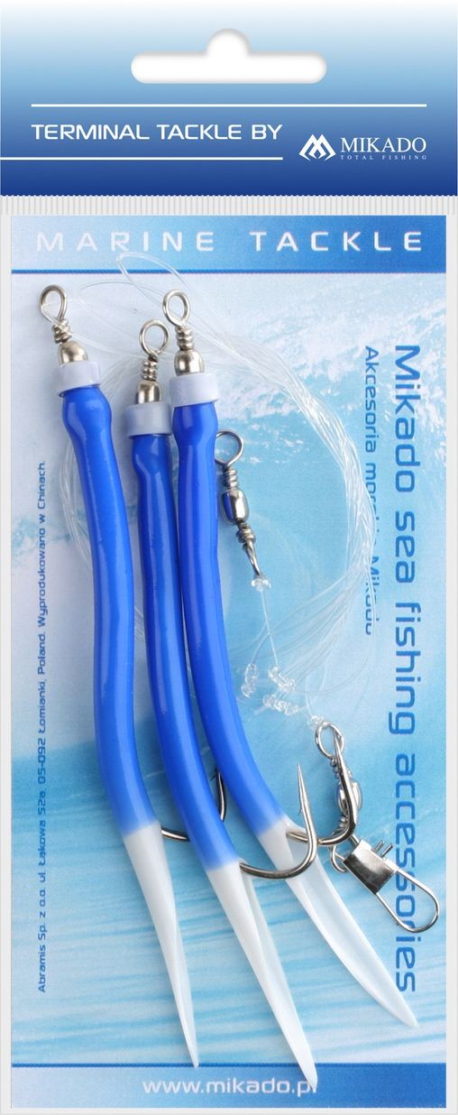 1ks Morský Náväzec Mikado Gummi Makk Rig 4/0