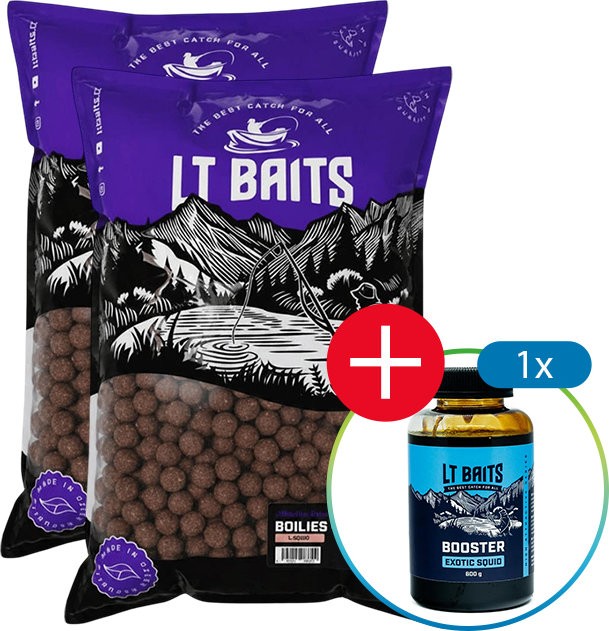 20kg - Boilies LT Baits iSQUID 24mm + Booster Zdarma
