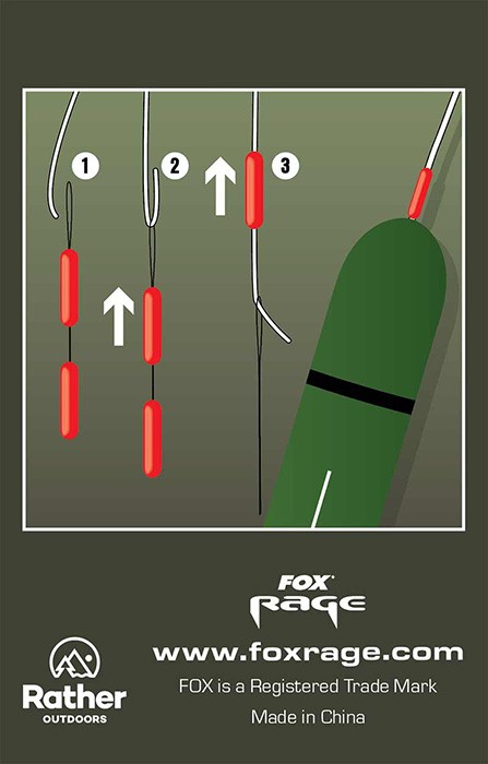 20kom - Stoperi Rage Predator Float Stops - Red