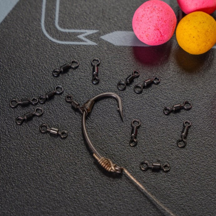 20kom - Vrtilica Avid Carp Outline Micro Hookbait Swivel Veličina 17
