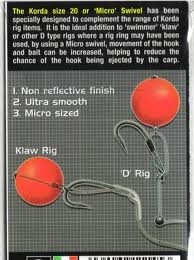 20kom - Vrtilica Korda Micro Rig Swivel