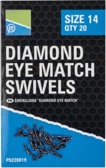 20kom - Vrtilica Preston Diamond Eye Match Swivels