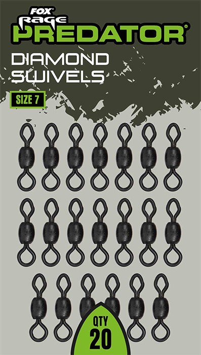 20kom - Vrtilice Rage Predator Diamond Swivels