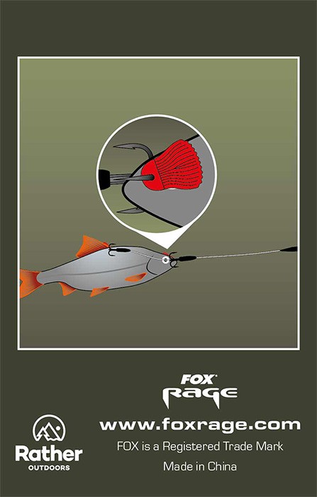25kom - Imitacija peraje Rage Predator Bait Fins Crvena
