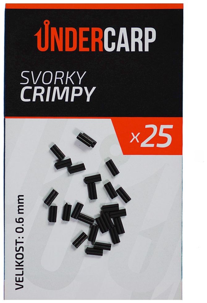 25ks - Krimpovací Svorky UnderCarp Crimpy 0,6 mm