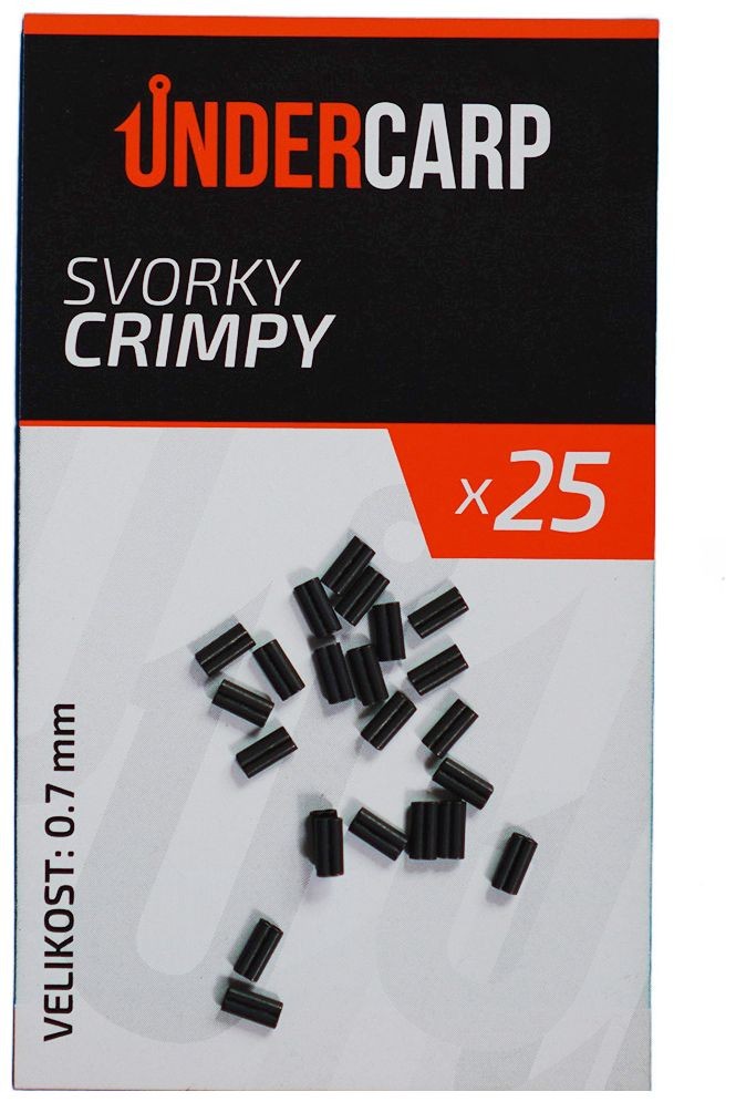 25ks - Krimpovací Svorky UnderCarp Crimpy 0,7mm