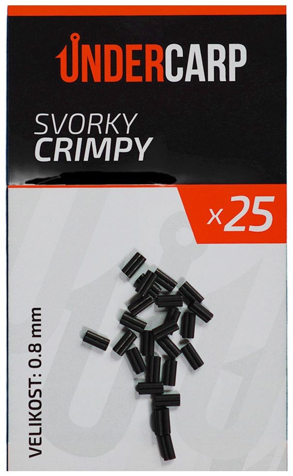 25ks - Krimpovací Svorky UnderCarp Crimpy 0,8mm