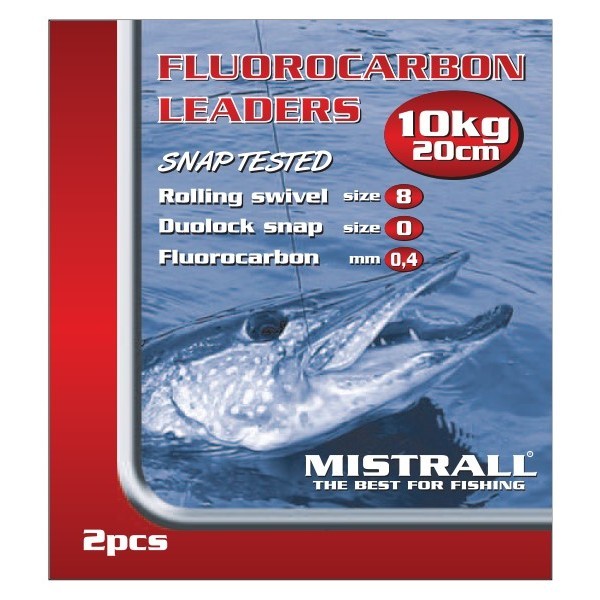 2kom - Fluorokarbonski Predvez za Grabežljivce Mistrall 0,40mm/10kg