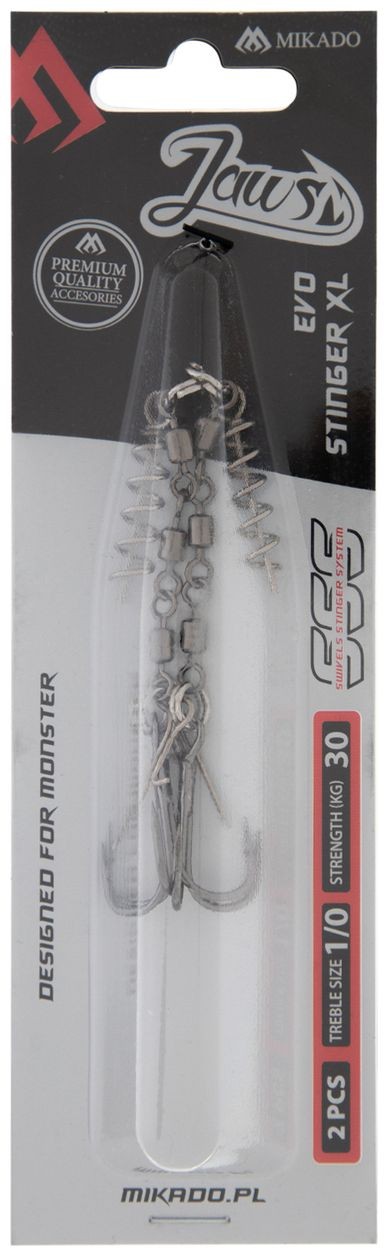 2kom - Gotovi Predvez Mikado Jaws Evo Stinger XL Veličina 1/0 30kg