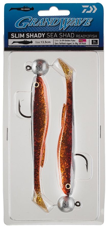 2ks - Gumena Mamac Daiwa Grandwave Slim Shady Sea Golden Flake, Pripremljena