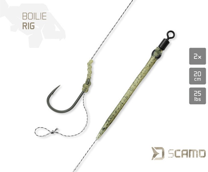 2ks - Hotový Návazec Delphin sCAMO Boilie Rig