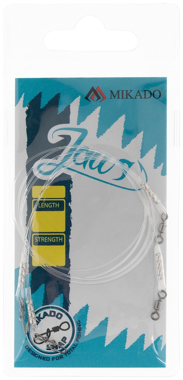 2ks - Hotový Náväzec Mikado Jaws 45cm Fluorocarbon