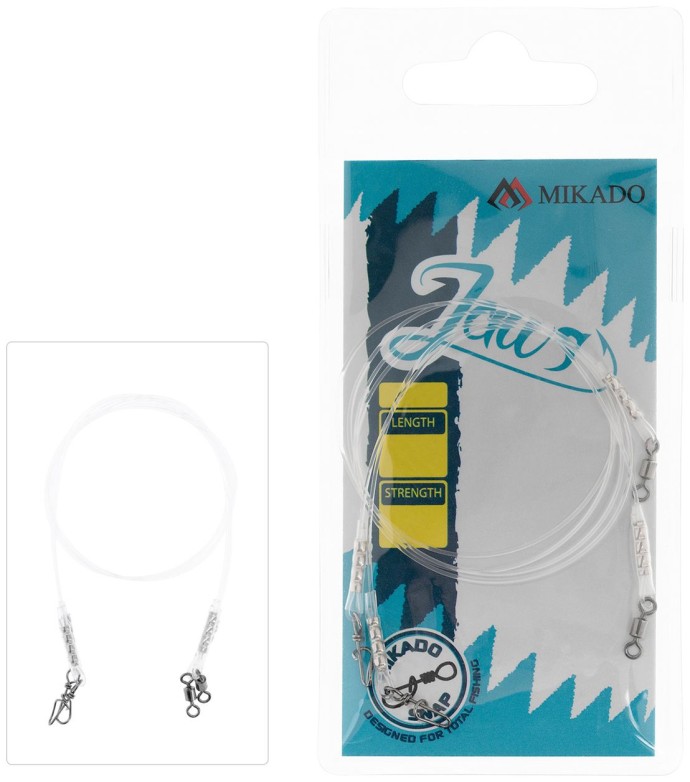 2ks - Hotový Náväzec Mikado JAWS Fluorocarbon 45cm