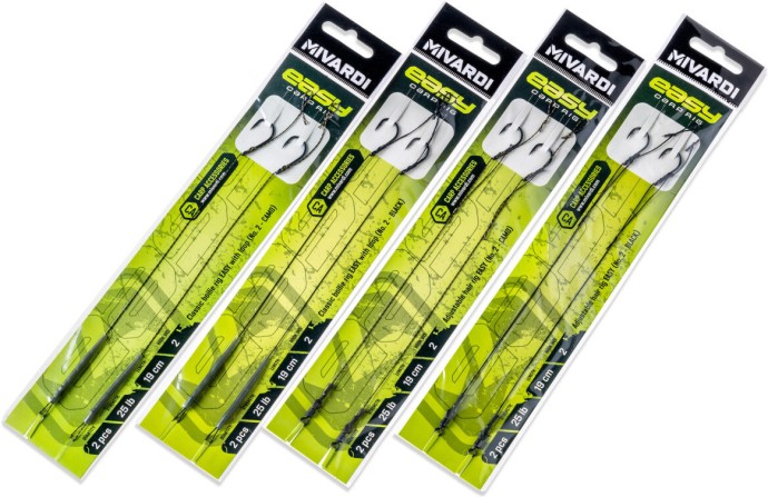 2ks - Hotový Náväzec Mivardi Adjustable Hair Rig Easy Čierna