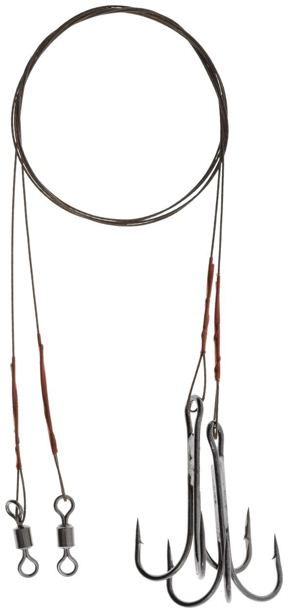 2ks - Náväzec Mikado Oceľové Lanko 40cm 10kg s trojháčikom