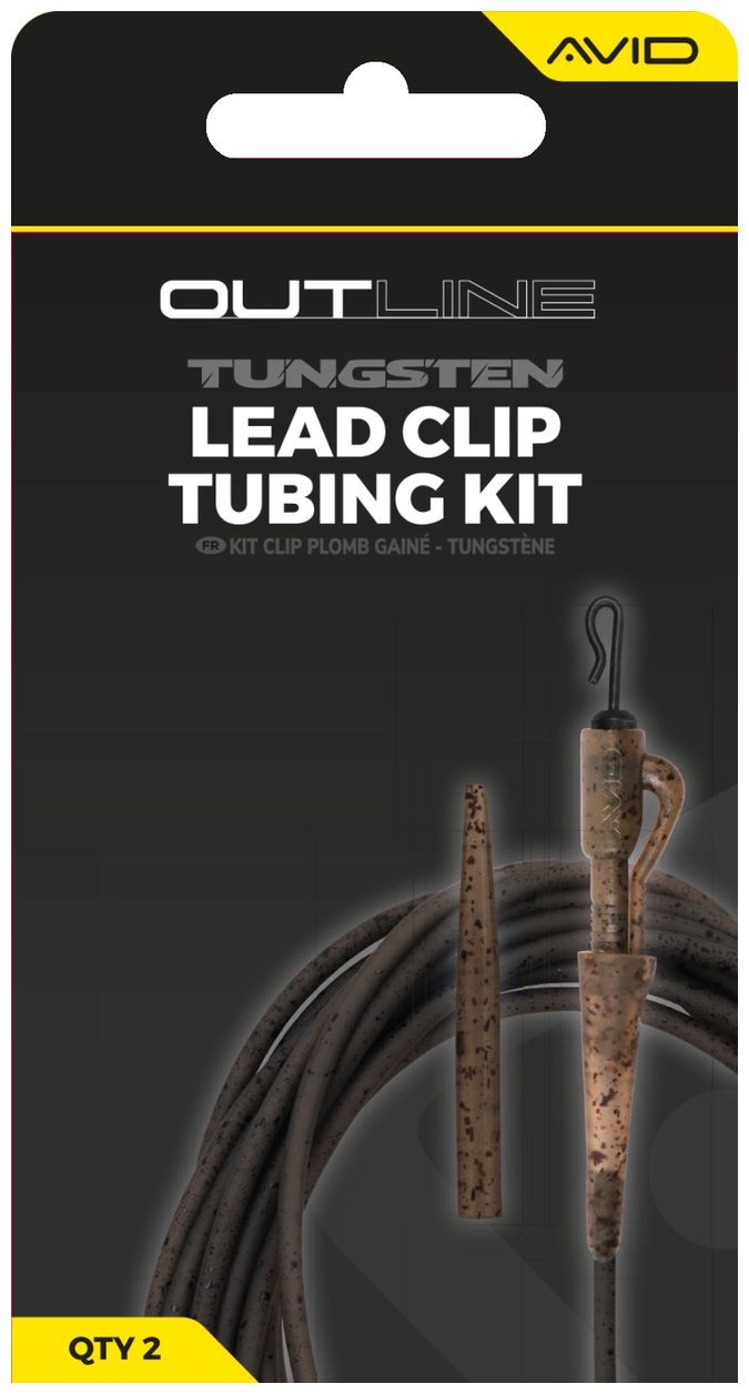 2ks - Sada Koncových Montáží Avid Carp Outline Lead Clip Tungsten Tubing Kit