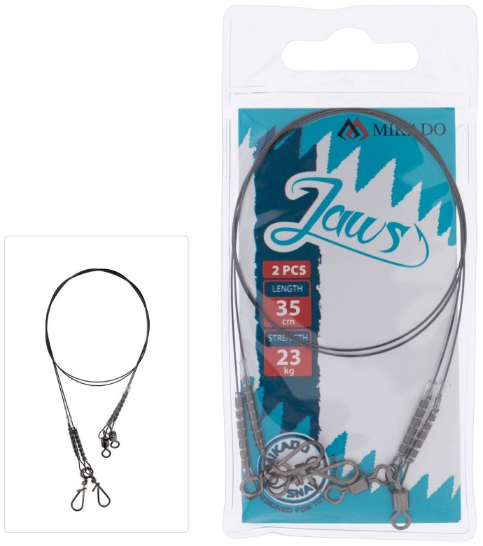 2ks - Titánový Náväzec Mikado JAWS 25cm