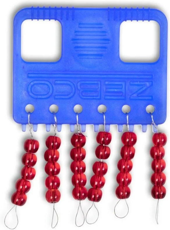 30ks - Sklenené Korálky Zebco Glass Beads Red