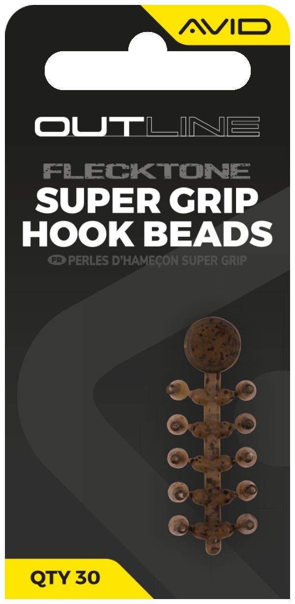 30ks - Stopery na Háček Avid Carp Outline FleckTone Super Grip Hook Beads