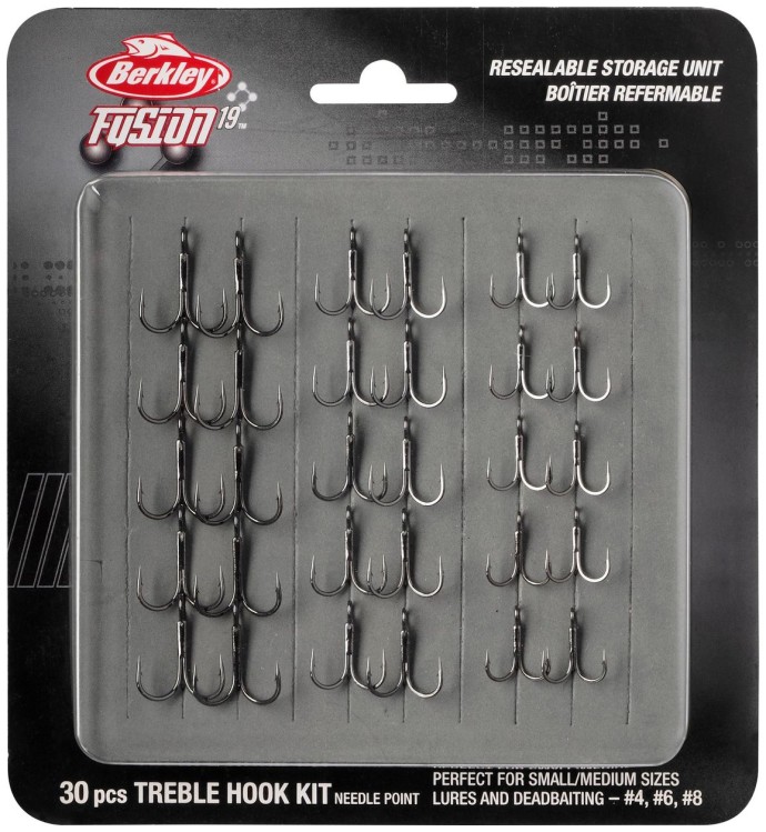 30ks - Trojháčky Berkley Fusion19 Small Treble Kit Assorted