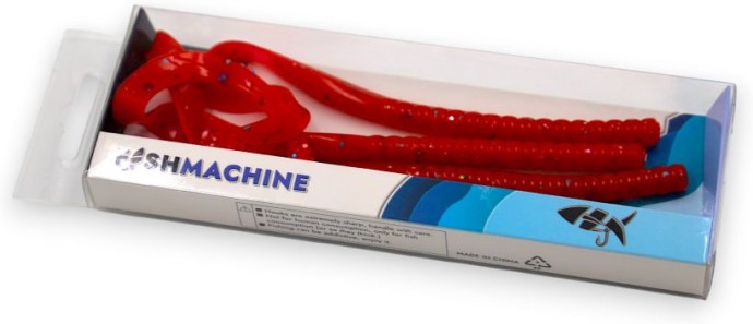 3kom - Crv Fishmachine Lazy Worm Crvena 25cm