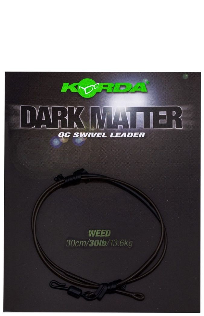 3kom - Gotova Montaža Korda Dark Matter Leader QC Swivel 30lb 30cm