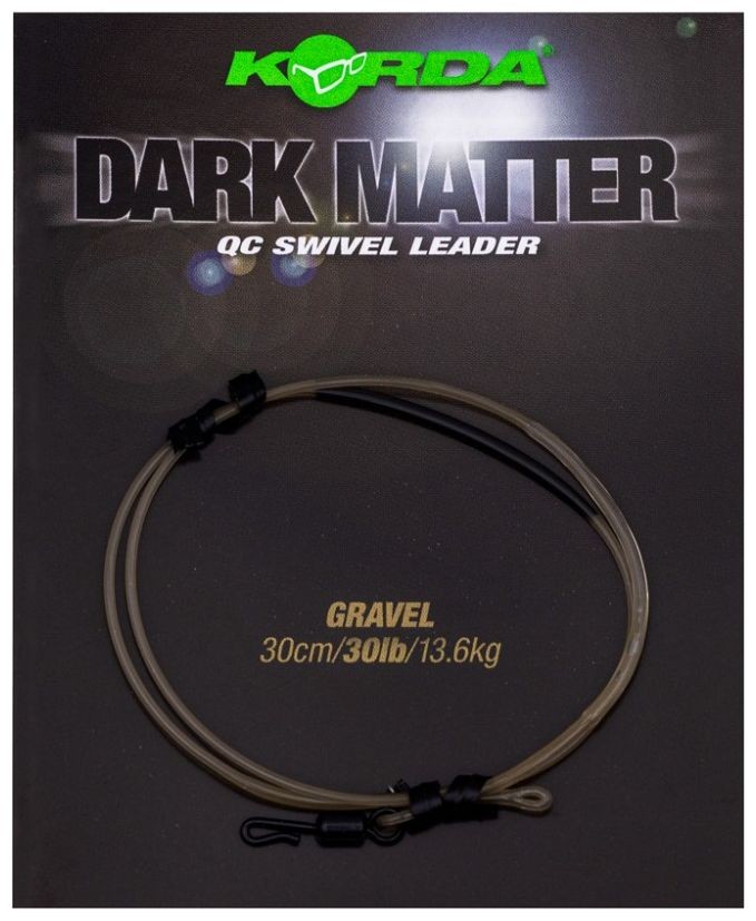 3kom - Gotova Montaža Korda Dark Matter Leader QC Swivel 30lb 30cm