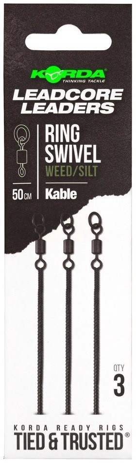3kom - Gotova Montaža Korda Kable Leadcore Leader Ring Swivel 50cm