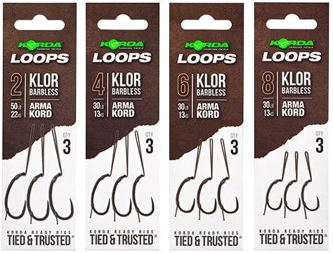 3kom - Gotovi Predvez Korda Loop Rigs Klor Barbless