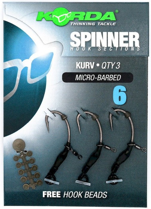 3kom - Gotovi Predvez Korda Spinner Hook Sections Kurv Barbed
