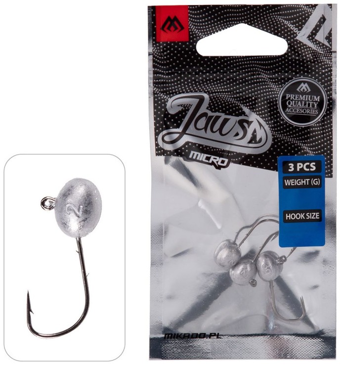 3kom - Pakiranje Jig glava Mikado Jaws Micro 5gr