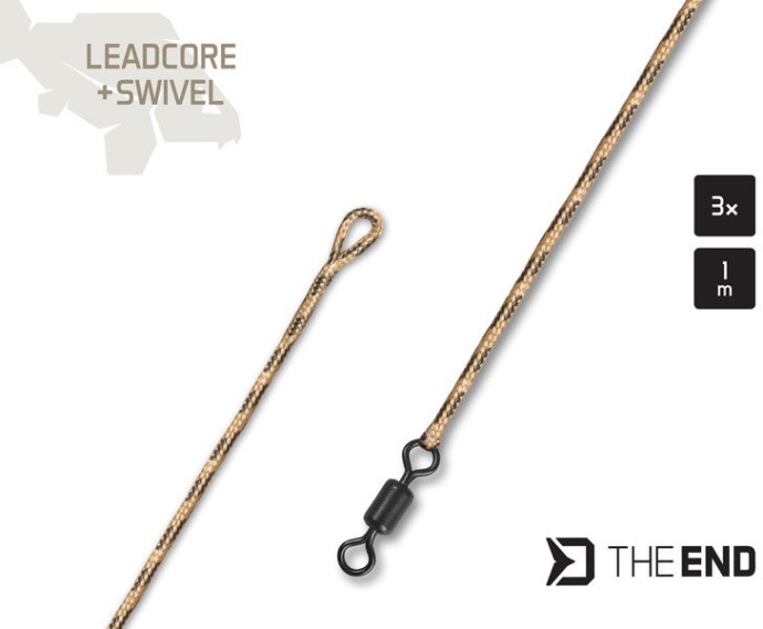 3kom - Predvez Delphin TheEND Leadcore + Swivel 1m
