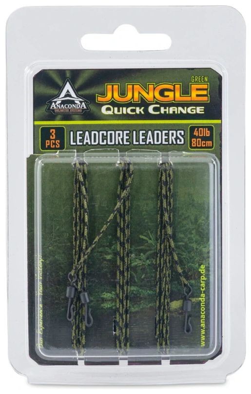 3kom Predvez od Upredenice Anaconda Jungle Quick Change Leadcore 80cm