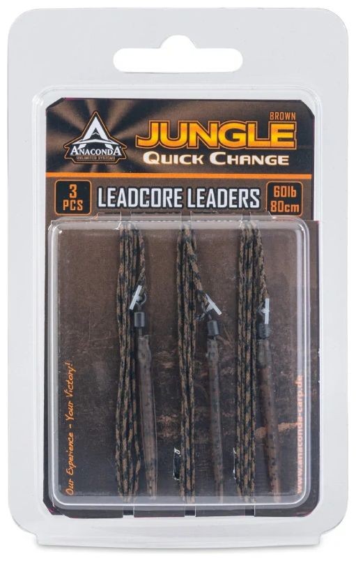 3kom Predvez od Upredenice Anaconda Jungle Quick Change Leadcore 80cm
