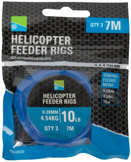 3kom - Šok najlon Preston Helicopter Feeder Rigs