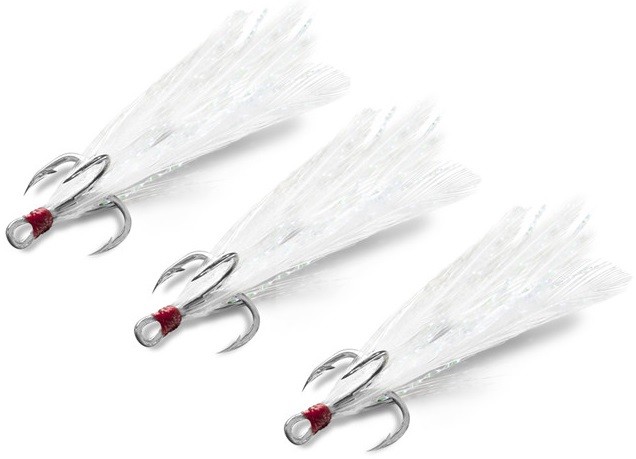 3kom - Trostruka udica Delphin B!rd Hook Triple Bijela