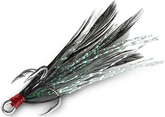 3kom - Trostruka udica Delphin B!rd Hook Triple crna