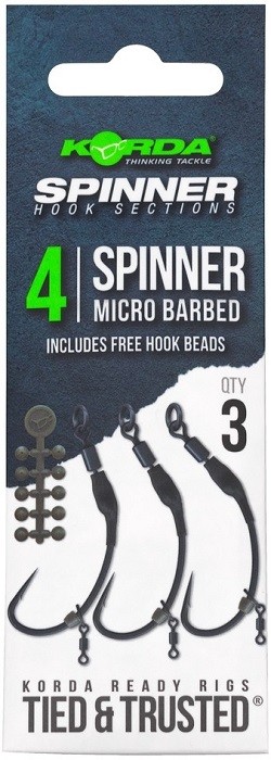 3kom - Udica Korda Spinner Hook Sections Barbed