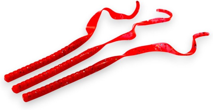 3ks - Červ Fishmachine Lazy Worm Červená 25cm