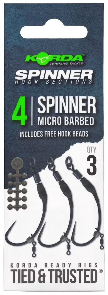 3ks - Hotový Náväzec Korda Spinner Hook Sections Barbless