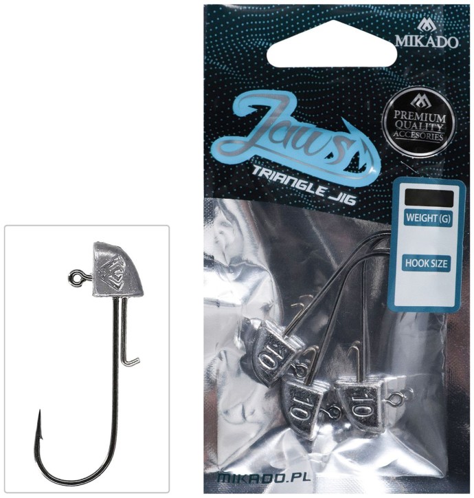 3ks - Pakiranje Jigovskih Glava Mikado Jaws Trokutasti 8gr