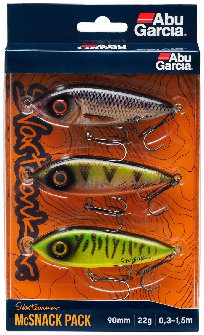 3ks - Wobbler Abu Garcia Svartzonker McSnack 9cm 22g Assorted