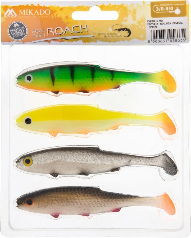 4kom - Gumeni Mamac Mikado Real Fish 10cm Bleak-Mix