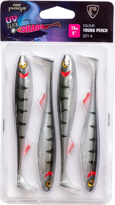 4kom - Gumeni Mamac Rage Ultra UV Slick Shad Single Colour Packs 13cm