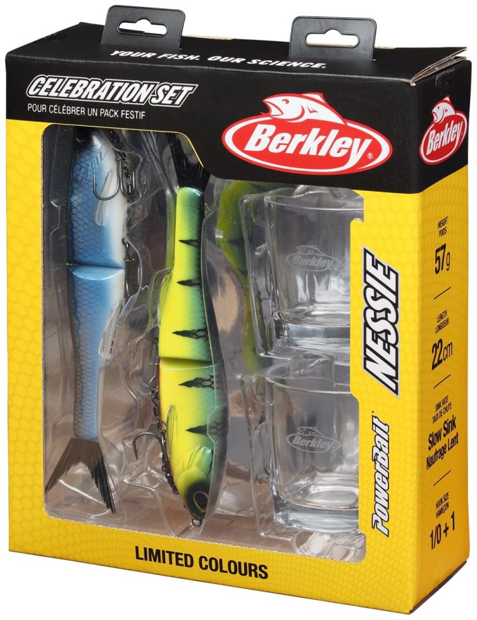 4ks - Gumená Nástraha Berkley Nessie 22cm 57g Celebration Set Swigs For Bigs Gift Pack 2ks