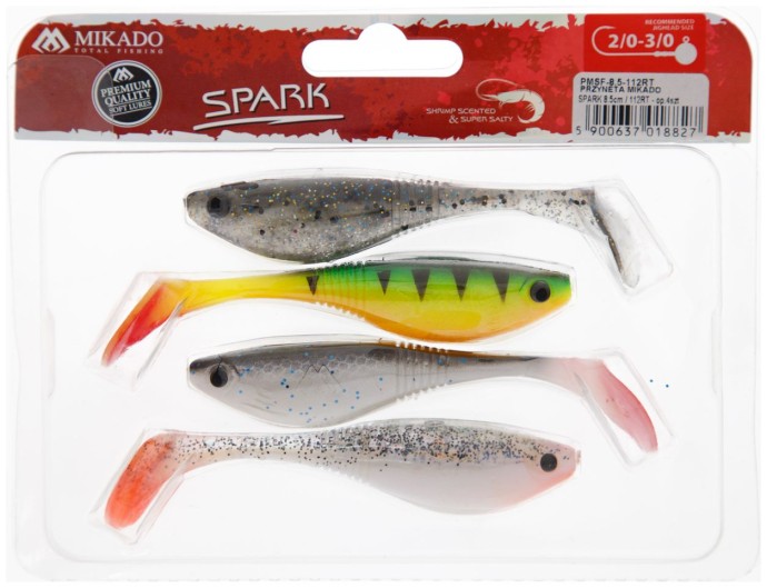 4ks - Gumená Nástraha Mikado Spark 8,5cm 570