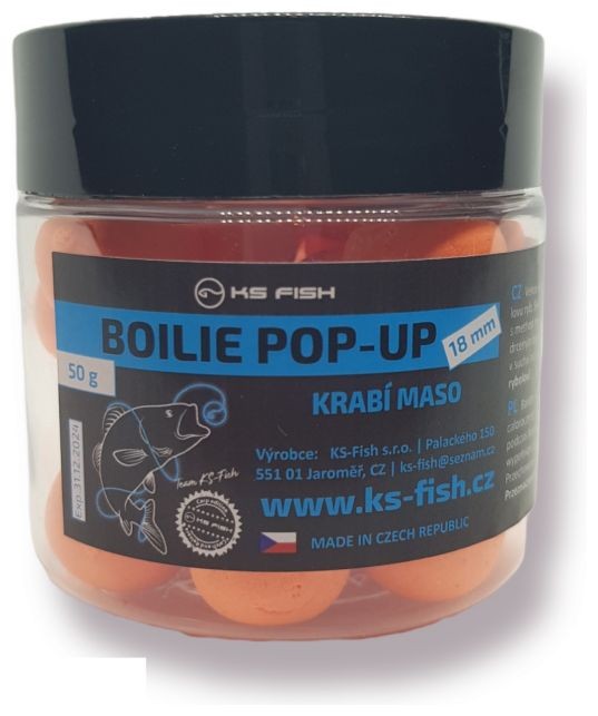 50gr Plovajući Boilie KS Fish Pop-Up 18mm 50gr Plovajući Boilie KS Fish Pop-Up 18mm